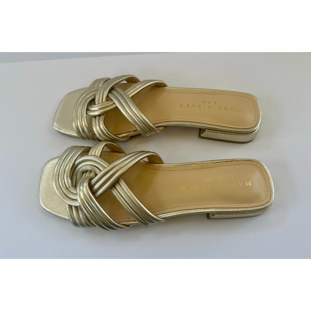 Marc Fisher Gold Women Sandals